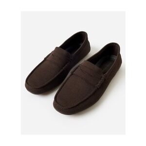 Peter Millar Crown Cruise Knit Driver Loafers Brown Slip On Shoes Size 9